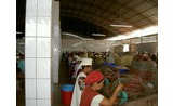 <p>Brazil nuts being cracked by hand</p>